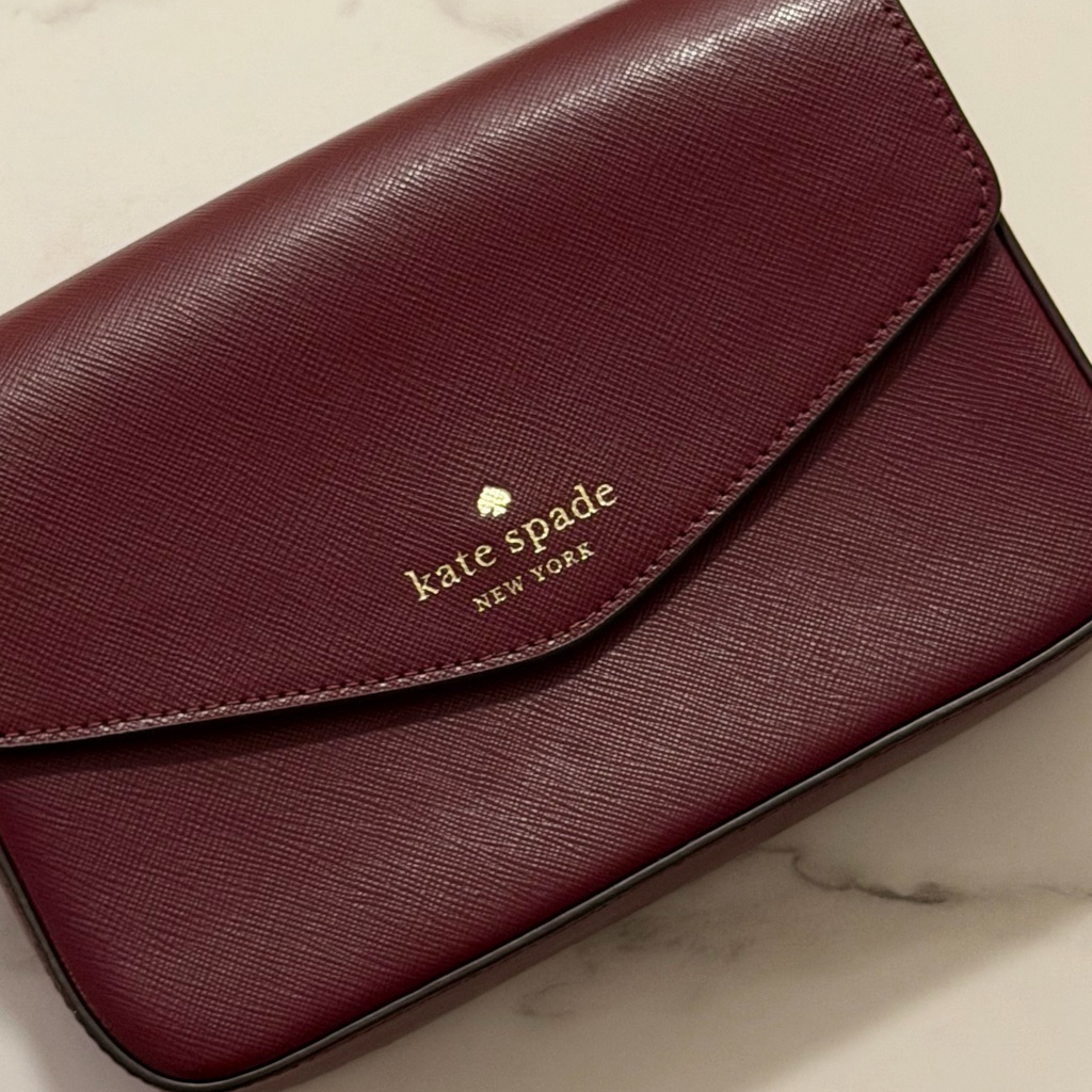 Kate Spade Sadie Envelope Crossbody Deep Berry, Like New